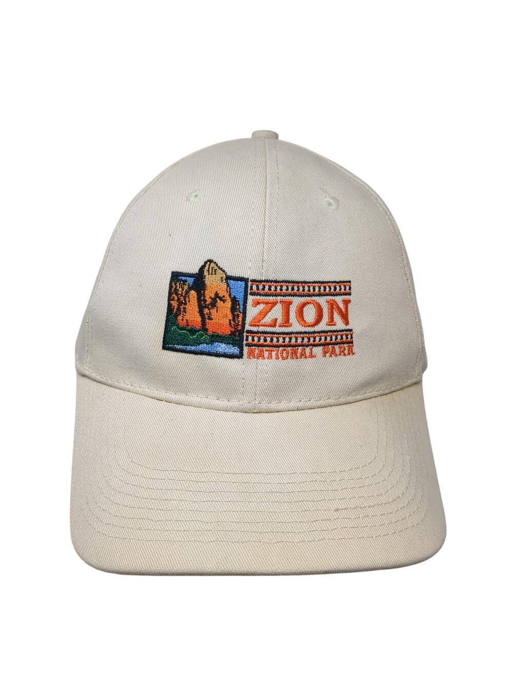 ZION National Park Strapback Baseball Cap Beige One Size Adjustable Bayside
